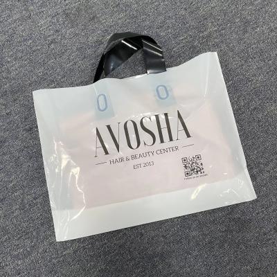 China Custom Logo Printed Large Capacity Plastic Bags With Handles For Shopping for sale