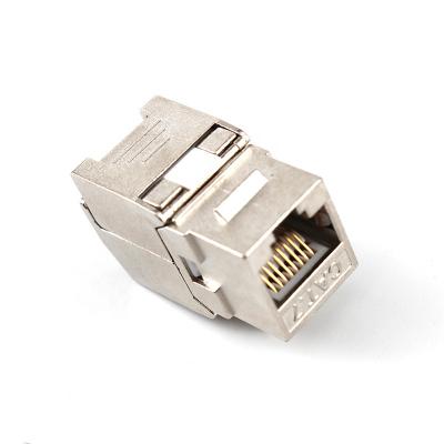 China Networking Cat6A shielded keystone jack RJ45 180degree network cat6a ftp module for sale