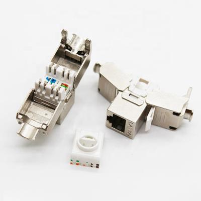 China Cat6 Rj45 Trapezoidal Cat6a Jack Modular Knob Cat5e Structure Cabling System Amp Rotating Connector for sale