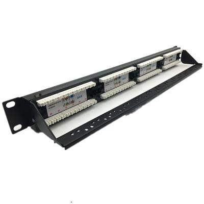 China Best Price Port Cat6 Cable 19' 24 Patch Panel 1U Cat6 Utp Patch Panel for sale