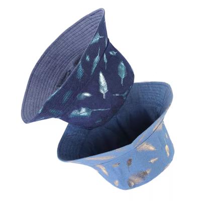 China Fashion\High Quality Comfortable 100% Cotton\Durable Hip Hop Jean Denim Bucket Hat with Logo Unisex Printed Summer Custom Embroidered Bucket Hat for sale