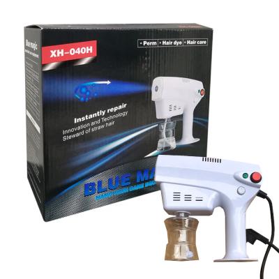 China Hair Salon Ray Portable Nano Mist Handhold Blue Hair Steamer EU Plug 220V 1300W Ready To Ship for sale