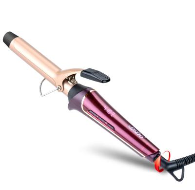 China Tourmaline Heating Ceramic Barrels Auto PTC Heater Curling Heater 100% Stable Heat Up LCD Titanium Barrel Quick Curling Wand Curling Iron for sale