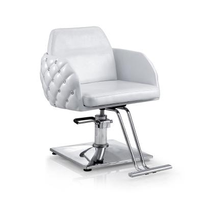 China Fashion Modern Hot Sale Leather Luxury Design White Beauty Styling Chair For Hair Salon Barber Shop Set Furniture for sale