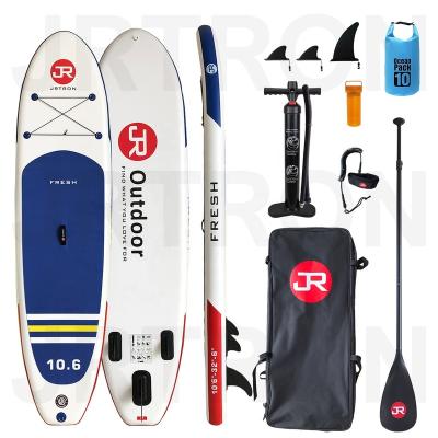 China Jrtron Unisex 2021 Cool 10' 6 Single Layer All Round Point Inflatable SUP Drop Stand Up Paddle Boards Isup Surfboards for sale