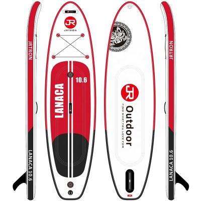 China Jrtron unisex 2022 LANACA 10' SIP double chamber 6 drop stitch inflatable stand up paddle boards isup surfboards for sale