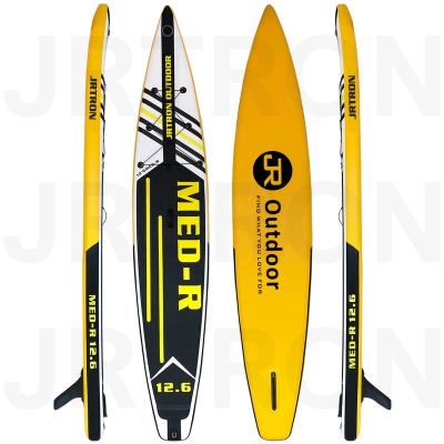 China Jrtron Unisex 2021 MedR 12' 6 Layers Double Tripping Drop To Snorkel Inflatable Stand Up Paddle Boards Isup Surfboards for sale