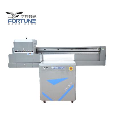 China Factory fortune YF-7590T printer small size UV ​​flatbed tank landing ship for phone case acrylic printing for sale