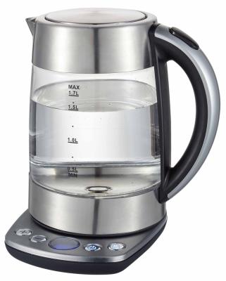 China Stainless Steel 360 Degree Rotation Glass Base Digital Kettle Smart Electric Tea for sale