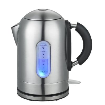 China 360 Degree Rotation Base Modern Design With Blue Led Light Steelelectric Fast Boiling Stainless Kettle for sale