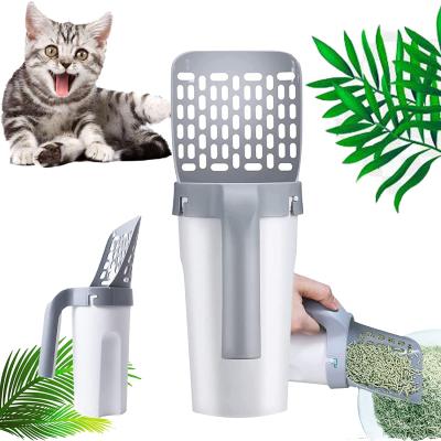 China Viable Pet Toilet Detachable Cleaning Tool One Time Dog Poop Bag Hollow Cat Litter Shovel Leakproof Cleaning Tool for sale