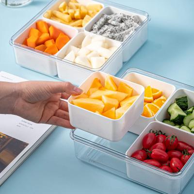 China Freshness Keeping Amazon Best Selling Fruit Vegetable Meal Prep Veggie Organizer Divided Food Storage Containers For Fridge for sale