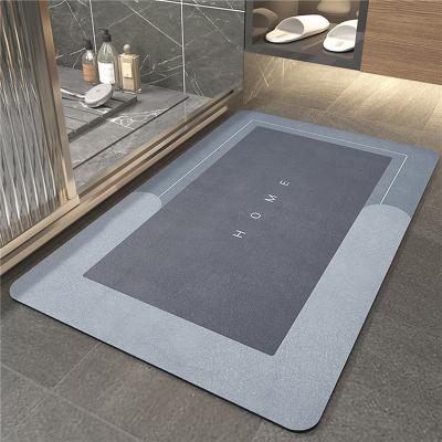 China Sustainable Super Absorbent Floor Mat , Bathroom Rugs With Rubber Backing Fo Home And Kitchen 40*60cm for sale