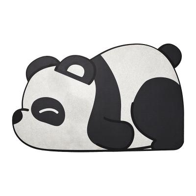 China Napa Skin Washable Panda Carpet Mat Quick Dry Microfiber Dirt Barrier Floor Door Cushion Super Absorbent Floor Mat For Home Decor for sale