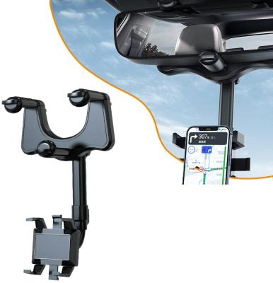 China 360 Degree Universal Adjustable Rotating Adjustable Telescopic Rearview Mirror Phone Holder For All Phones for sale