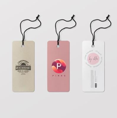 China Factory Price Sustainable Custom Logo Printed Swing Paper Hangtag for sale