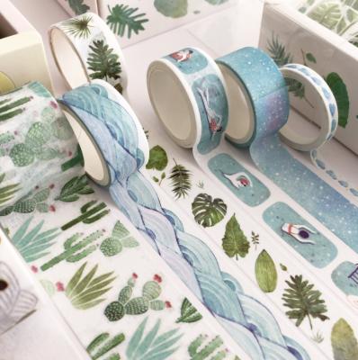 China Waterproof Custom Design Printing Colorful Holographic Scrapbook Washi Tape To DIY for sale