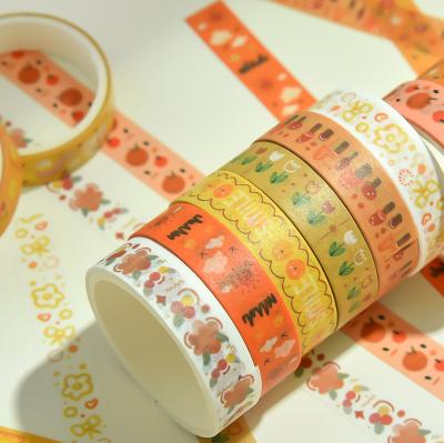 China Custom Colorful Waterproof Washi Tape Supplier Printed Waterproof Self Adhesive Paper Tape for sale