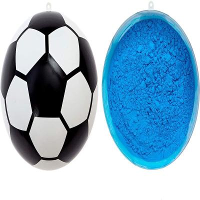 China Use Foot To Kick Off Allinthree Supplier OEM &ODM Blue Pink Powder Kind Of Confetti Paper Reveal Soccer Football for sale