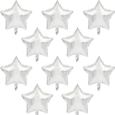 China Allinthree 18 Inch Self-Sealing Factory OEM ODM Foil Star Foil Silver Balloon For Event Decoration for sale