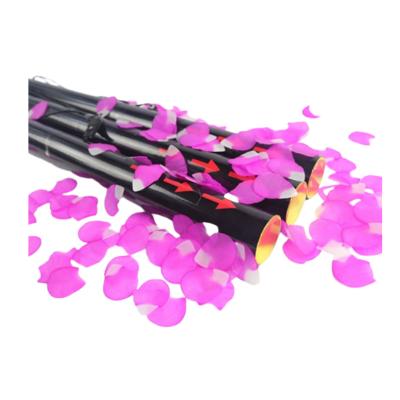 China Used Allinthree Dollar Rose Petal White Paper Streamer Electric Confetti Cannon Shooter for Wedding Party Stage Festival for sale