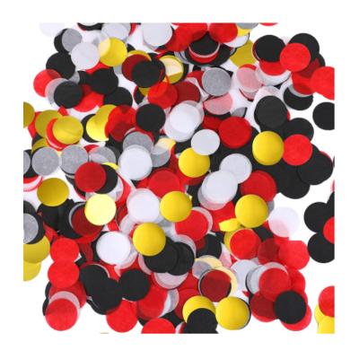 China Party Props Allinthree Factory 15mm Festival Wedding Party Decoration White Paper Confetti Red Black Gold Confetti for sale