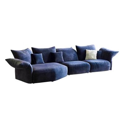 China Other Fabric sofa Italian minimalist light luxury living room villa petals corner sofa furniture set for sale