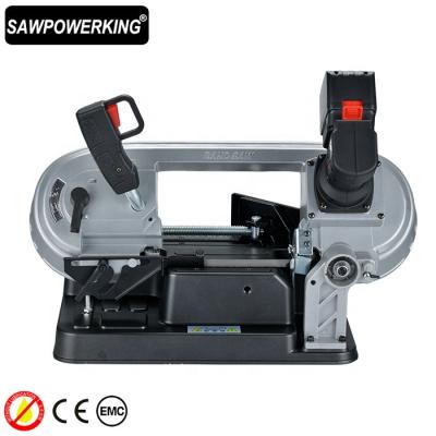 China Building Material Shops 5in Lithium Battery Mini Metal Cutting Strip Saw Machine for sale