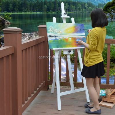 China Easel Color White Kids Painting Wooden Painting Easel for sale