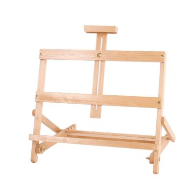 China 2021 Adjustable Folding Portable Painting Easel Beech Wood Laptop Table Easel By Back Support for sale