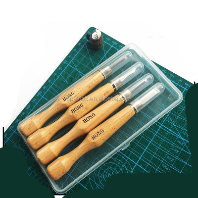 China 2022 Amazon Japanese Style Handle Wood Chisel 4pcs/set Screw Version Carving Tools For Wood for sale