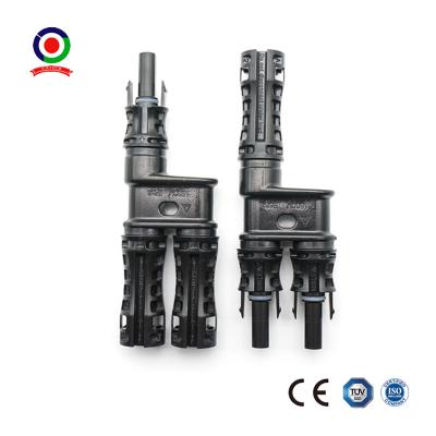 China 1500v Tinned Copper Terminal Connector For Pv Solar Series / Parallel Circuits 2 To 1 for sale