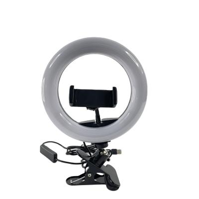 China Hot-selling PORTABLE Sturdy 8-Inch Clip Led Ring Light Selfie Rechargeable Net Live Spot Fill Light Red for sale