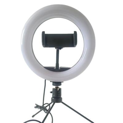 China 8 inch PORTABLE Desktop Selfie Ring Light With Tripod Phone Live Broadcast Fill Light Equipment for sale