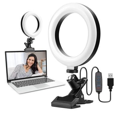 China 6 Inch Video Conferencing Ring Light Monitor Clip Lighting PORTABLE Desktop Kit for Computer Laptop Zoom Remote Working Study à venda