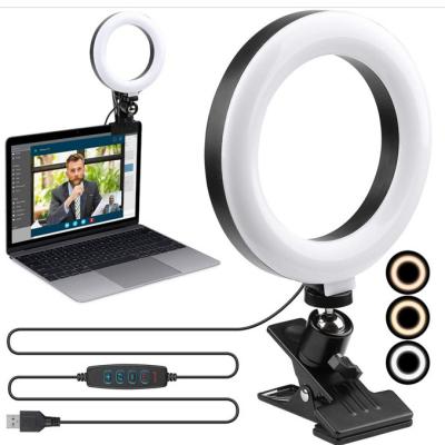 China Mini PORTABLE led ringlight 4.5 inch clip on ring lights meeting light for zoom zu verkaufen