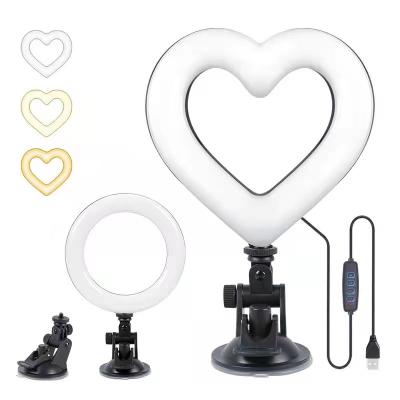 China Newest Arrival High Cost-effective High PORTABLE Selfie Heart Shaped Ring Rbg Fill Light zu verkaufen