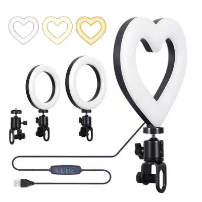 Κίνα PORTABLE Live Broadcast Fill Light With Multifunctional High Quality Bracket Beauty Heart Ring Light προς πώληση