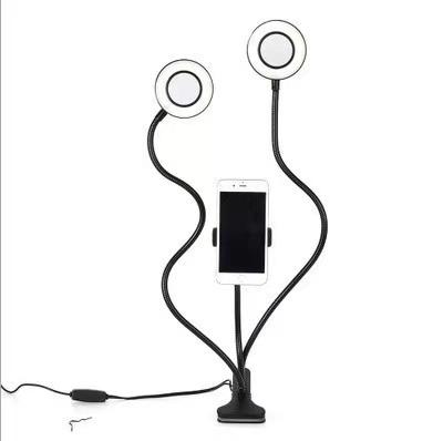 Κίνα PORTABLE Lightweight Dual Head Mobile Phone Selfie Led Soft Ring Light Multi-Function Folding Fill Light προς πώληση