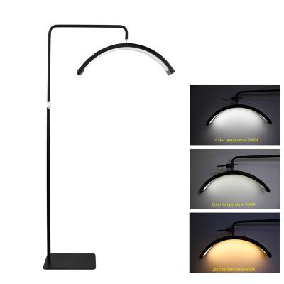 China 28 Inch Beauty Treatment Lamp Simple Design PORTABLE Black Arched Eyelash Lamp Te koop