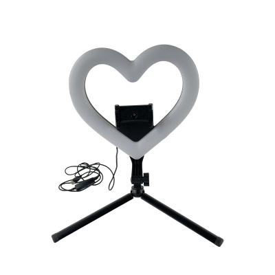 Китай New PORTABLE Handheld Heart Shaped Selfie Fill Light 10-Inch Ring Light Live Beauty Rgb продается