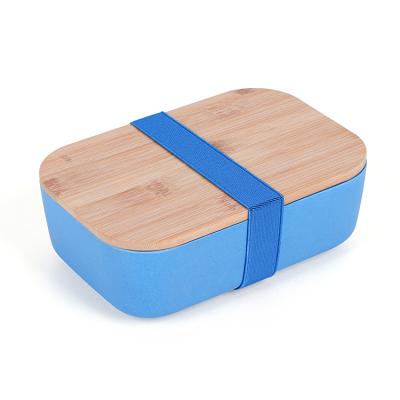 China Freshness Preservation Natural Fiber Bento Lunch Box Bamboo Lunch Box Eco Friendly Travel Cutlery Box for sale