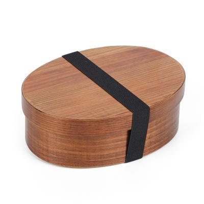 China Japanese Wooden Lunch Box Bento Wood Bento Box Freshness Preservation Food Container for sale