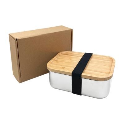 China Eco-Friendly Stainless Japanese Bento Box Bamboo Freshness Preservation Lunch Box Food Container Catering for sale