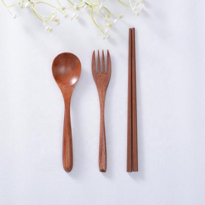 China Sustainable High Grade Cutlery Wooden Travel Cutlery Set Compostable for sale