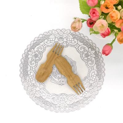 China Sustainable Wholesale Bamboo Spork 10cm Camping Bamboo Spork Mini for sale