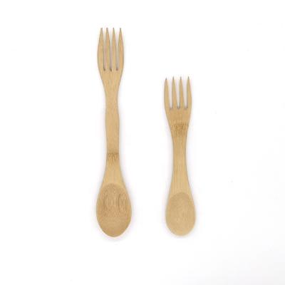 China Useful Bamboo Spork Spoons Sustainable Compostable Bamboo Cutlery for sale