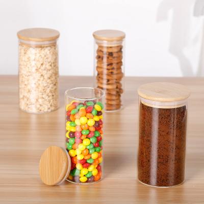 China Kitchen Viable Square Glass Canister Storage Container Food Jar Storage Jar Glass Jar With Lid for sale