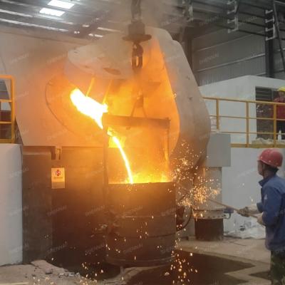 China Factory 150kg-20 Ton Industrial Steel Induction Furnac Electric Furnaces For Cast Iron Scrap Iron Smelting Furnace en venta