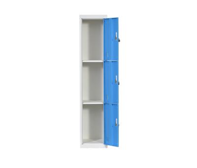 China Modern Storage Cabinet (Size) 3 Door Clothes Cabinet Metal Cabinet Warm Single Steel Adjustable Metal Locker for sale